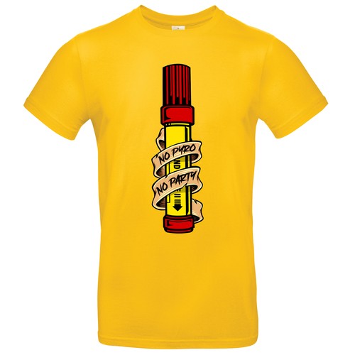 Pyro party flare t shirt - no, no