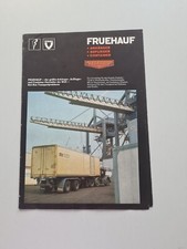 Verkaufsprospekt Poster Broschüre FRUEHAUF Anhänger Auflieger Container 