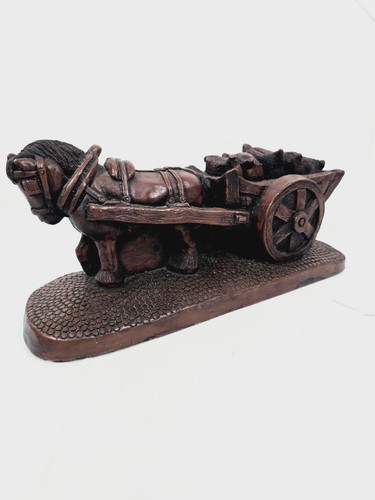 Pferd wagen figur - &,