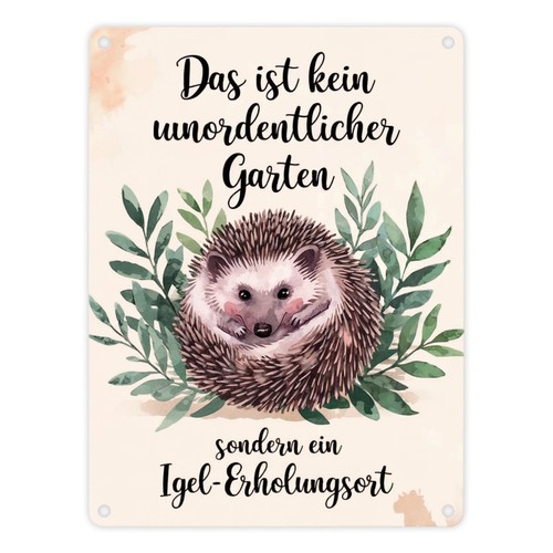 Igel erholungsort metallschild - igel-erholungsort,