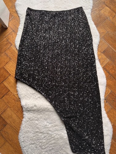 Zara schwarzer paillettenrock - zara,