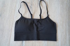 H&M Damen Mädchen Bustier wattiert seamless Bralette Gr. XS wie 164 schwarz 5
