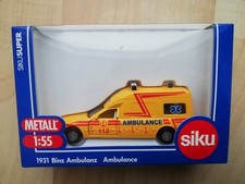 SIKU 1931 Binz Ambulanz Rettungswagen Krankenwagen Mercedes Benz gelb OVP