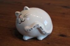 Spardose Katze mit Aufschrift