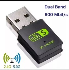 AC 600Mbps WLAN Stick Dual Band 2.4GHz / 5GHz WIFI Dongle USB Wireless Adapter..