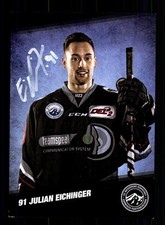 Julian Eichinger SC Riessersee 2015-16 Autogrammkarte Eishockey + A 165294