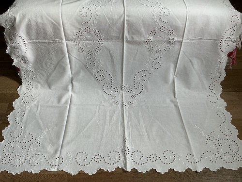 Antike tischdecke richelieu - tischdecke,