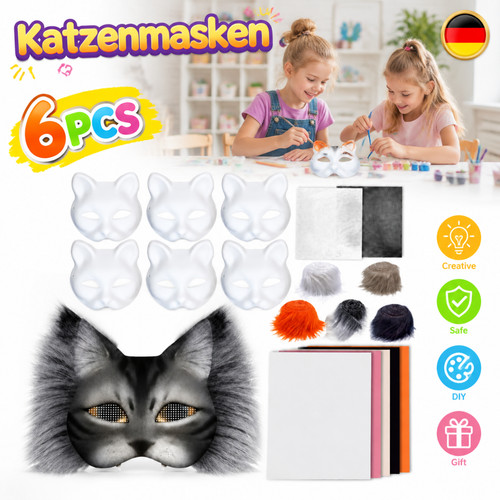 Katzenmaske set stück - set, 6