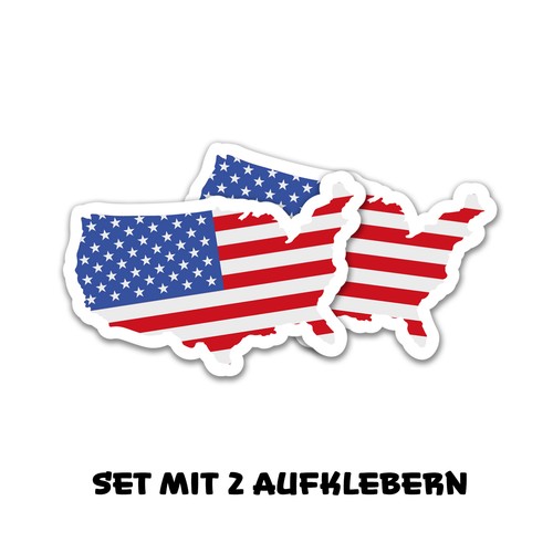 Aufkleber länderfahne - 2x,