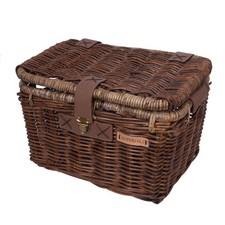 B-Ware Basil Denton M Fahrrad Korb Vorne Lederriemen Rattan Natur Lenker
