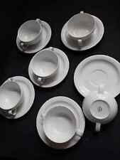 6 x Arzberg Swingline White Sky Suppentassen mit Untertassen 12tlg