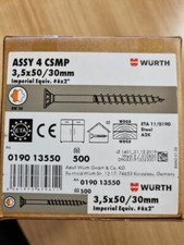 Art. 019013550 Würth ASSY 4 CSMP Stahl Schrauben 3,5x50 /30mm RW 20