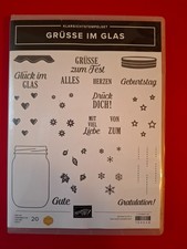 Stampin up! Stempelset "Grüße im Glas" - Geburtstag - Weihnachten - Anhänger