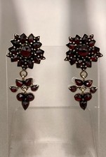 Antik Granatschmuck Ohrringe