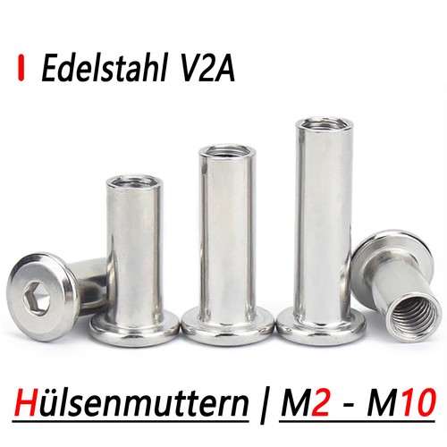 Hülsenmuttern edelstahl v2a - hülsenmuttern,