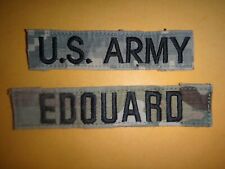 2 US Army OCP Tarnfleck Aufnäher: U.S. ARMY Taschenband + EDOUARD Namensband