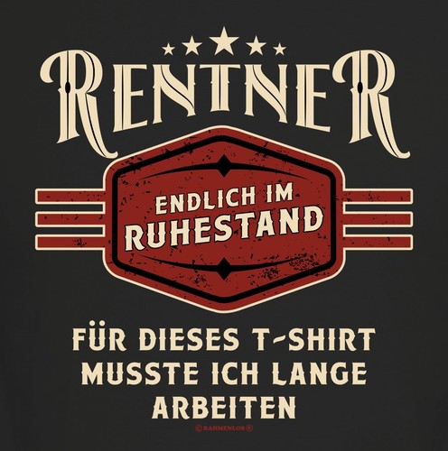 Herren shirt rentner - t-shirt,