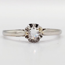 Art Deco Solitärring 18k