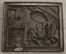 Altes Zinn Wandbild Spitzberg