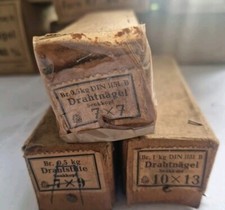 Alte Drahtnägel, Drahtstift, Ø0,7 -1,0mm x 7-13mm Schmiedenägel, Mittelalter DDR