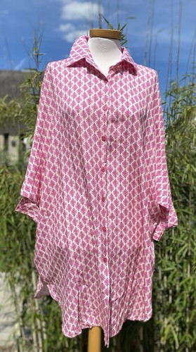 Blusenkleid pink und blau - , von