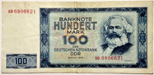 Ddr 100 mark 1964 papiergeld - 100,