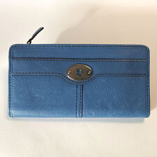FOSSIL Damen Geldbörse MARLOW ZIP CLUTCH BLUE SL3290 blau