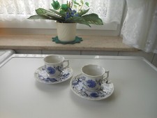 2 Mokkatassen mit Untertasse Zwiebelmuster Schirnding