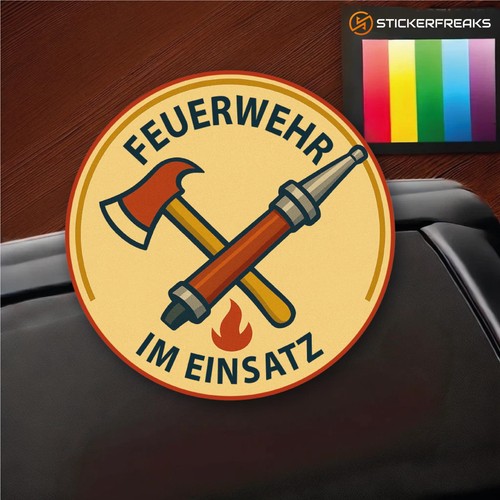 Feuerwehr aufkleber jubiläum - feuerwehr,
