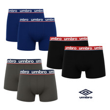 Umbro Herren Boxershorts 2-3-4-6er Pack Unterhosen Schwarz Grau Blau Gr. S - 2XL