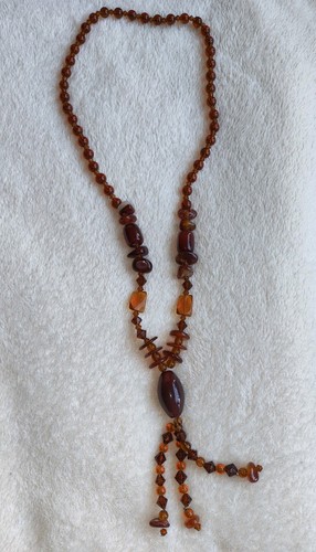 Bernsteinkette vintage - 72, +
