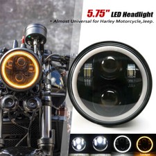 E-Geprüft 5.75" 5-3/4'' Motorrad LED DRL Angel Eye Halo Scheinwerfer Universal