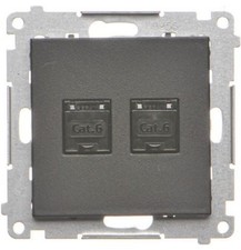 Kontakt-Simon LINE Einzelrahmen Simon 55 schwarz matt