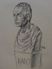 MAX LIEBERMANN - Immanuel Kant. Lithographie 1915. Schiefler 192 / Otto Hettner