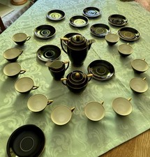 Graf von Henneberg Porzellan Ilmenau, Mokkaservice 12 (11) Personen Goethezeit
