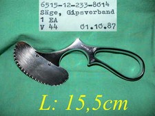 SÄGE GIPSVERBAND Hand Gipssäge Medicon Bone Plaster Saw BUND Feldlazarett Museum