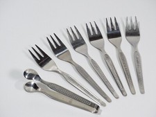 6x Kuchengabel und Zuckerzange