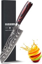 AIRENA Japanisches Santoku Messer, 7 inch 17cm Kochmesser Profi Messer