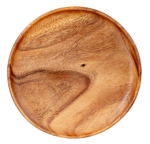 Holzteller 25x25cm rund - , aus