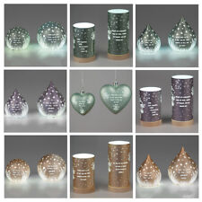 Deko-Licht Kugel Herz oder Tropfen mit Spruch Glas LED-Licht formano Beleuchtung