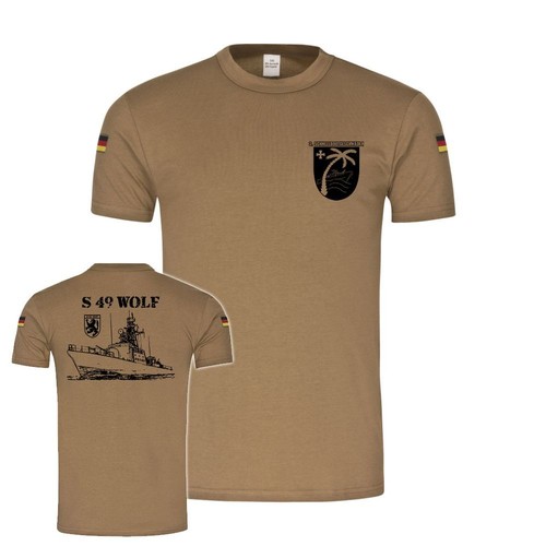 Tropenshirt s49 wolf wappen - bw,