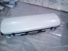 4/4 Full Size Violin Case Carbon Fiber with Backstraps Light Durable- White