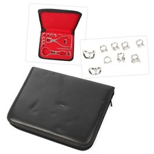 Kofferdam Starter Kit 12 Stück mit Stahlrahmen Stanzklemmen Dentalinstrumente