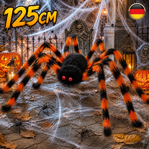 Schwarz orange riesenspinne - schwarz-orange,