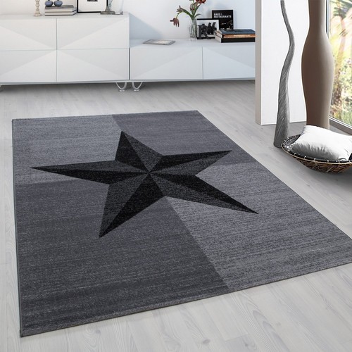 Kurzflor design teppich - kurzflor, stern