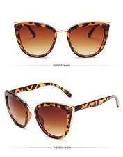 Cateye Sonnenbrille Leopard Print Leo Cat Eye Sonnenbrille Katzenauge UV400