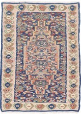 Kelim Senneh Teppich 64x90 cm