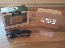 Ostaria Reveil Digital Uhr Wecker Holzoptik Leuchtziffern Supercooler Blickfang