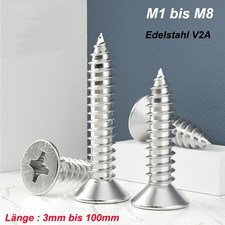 M1 bis M8 Senkkopfschrauben