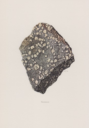 Nephelin farbdruck mineralien - farbdruck,